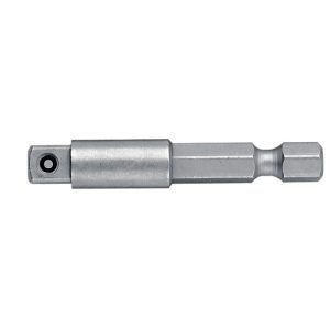 Dopbithouder 1/4" zeskant naar 4-kant 1/4" lengte= 50mm