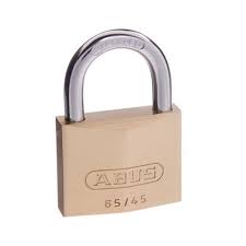 Abus Hangslot 65/45, slotkast van massief messing met 2 sleutels
