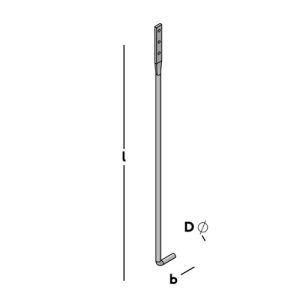 GB Opwaai anker 800 mm verzinkt 13415 - Afbeelding 3