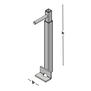 GB Gevelklem (of gevelklauw) verzinkt 285-475mm 10205 - Afbeelding 3