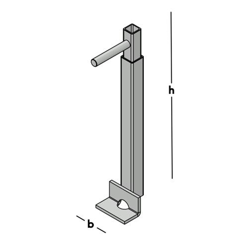 GB Gevelklem (of gevelklauw) verzinkt 285-475mm 10205 - Afbeelding 3