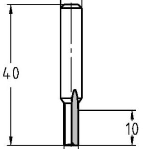Trasco Groeffrees ø 4x10 mm, TL=40 mm, S=6 mm Hardmetaal 24221-5-04007 - Afbeelding 2