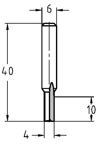 Trasco Groeffrees ø 4x10 mm, TL=40 mm, S=6 mm Hardmetaal 24221-5-04007 - Afbeelding 2