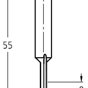 Trasco Groeffrees ø 3x8 mm, TL=55 mm, S=8 mm Hardmetaal 24243-5-03006 - Afbeelding 2