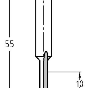 Trasco Groeffrees ø 4x10 mm, TL=55 mm, S=8 mm Hardmetaal 24243-5-04010 - Afbeelding 2