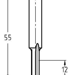 Trasco Groeffrees ø 5x12 mm, TL=55 mm, S=8 mm Hardmetaal 24243-5-05012 - Afbeelding 2