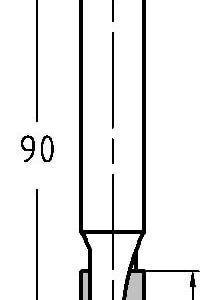 Trasco Groeffrees ø 8x30 mm, TL=90 mm, S=8 mm Hardmetaal 24243-5-08030 - Afbeelding 2