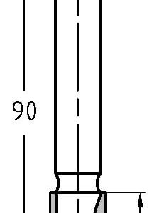 Trasco Groeffrees ø 10x30 mm, TL=90 mm, S=8 mm Hardmetaal 24243-5-10030 - Afbeelding 2