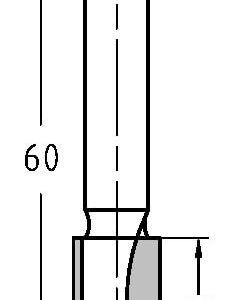 Trasco Groeffrees ø 11x20 mm, TL=60 mm, S=8 mm Hardmetaal 24243-5-11020 - Afbeelding 2