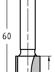 Trasco Groeffrees ø 13x20 mm, TL=60 mm, S=8 mm Hardmetaal 24243-5-13020 - Afbeelding 2