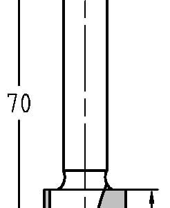 Trasco Groeffrees ø 15x20 mm, TL=70 mm, S=8 mm Hardmetaal 24243-5-15020 - Afbeelding 2