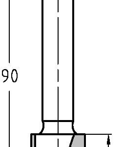Trasco Groeffrees ø 16x30 mm, TL=90 mm, S=8 mm Hardmetaal 24243-5-16030 - Afbeelding 2