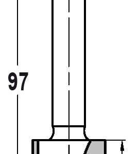 Trasco Groeffrees ø 18x30 mm, TL=97 mm, S=8 mm Hardmetaal 24243-5-18030 - Afbeelding 2