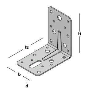 GB Hoekanker met ril verzinkt 90x90 mm 60 mm breed 072230 - Afbeelding 3