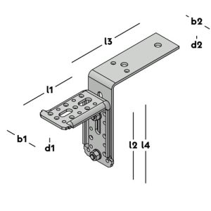 GB Kozijnstelhoek type XL125 verzinkt 0724809 - Afbeelding 2