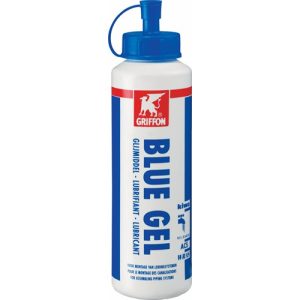 Griffon Blue Gel Glijmiddel voor montage van kunststof buizen en fittingen met rubber manchet. KIWA