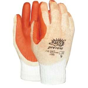 Prevent Werkhandschoenen gebreid polyester maat 9 met latex coating R-903