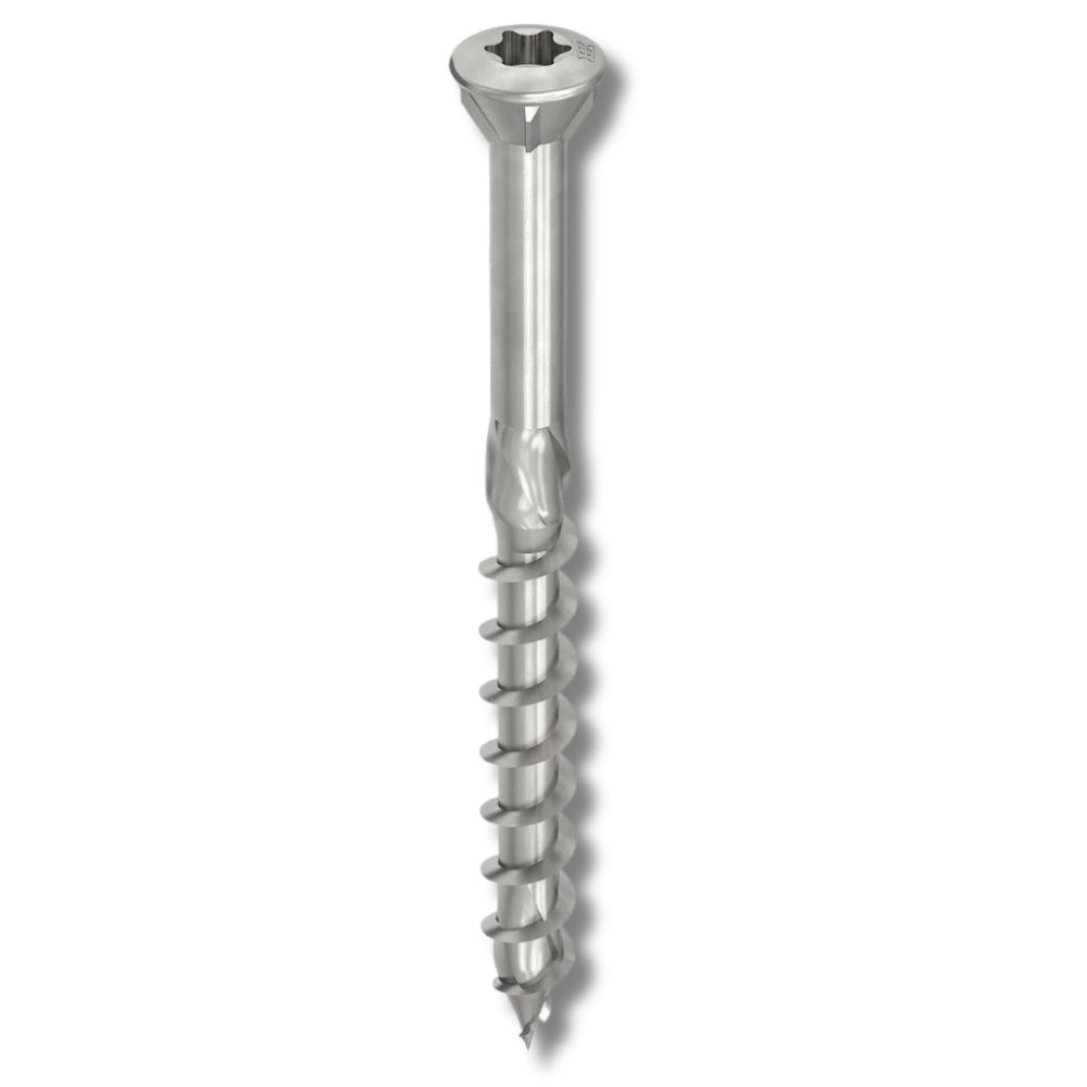 Heco Glaslatschroeven Platkop 3,5 x 40/27 mm RVS A2 Torx 10 inhoud 200 stuks deeldraad 61645