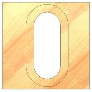 Trasco Getrapte Frees Ø 24,3 x 15,3 mm, TL=70 mm, S=8 mm, Hardmetaal 25543-5-24315 - Afbeelding 3