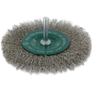 Ivana Stiftborstel met gegolfd RVS draad met schacht 6mm 100X0,30x12 mm 51740