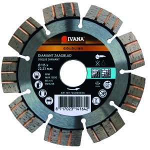 Ivana Diamantzaag Universeel Turbo nat/droog diameter 230 mm asgat 22,23 mm IVA000836