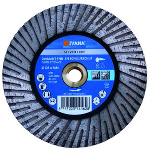 Ivana Silverline Diamant Snij- en Schuurschijf M14 Diameter 125 mm IVA000832