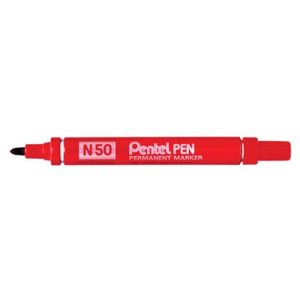 Pentel Merkstift met Acryl-Fiber punt 1,5-3 mm lijndikte Rood
