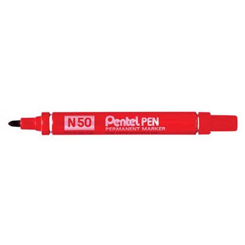 Pentel Merkstift met Acryl-Fiber punt 1,5-3 mm lijndikte Rood