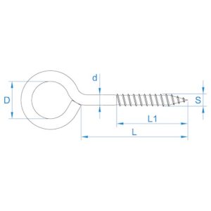 Schroefoog Gegalvaniseerd met houtdraad 30x12 mm per stuk te bestellen - Afbeelding 2