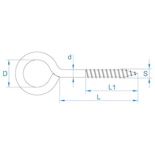 Schroefoog Gegalvaniseerd met houtdraad 30x12 mm per stuk te bestellen - Afbeelding 2
