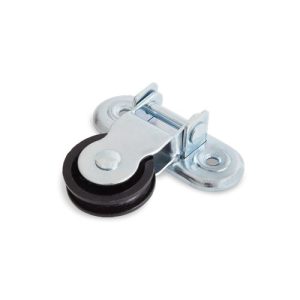 DX Scharnierkatrol Verzinkt met enkel Polyester Wiel 40 mm