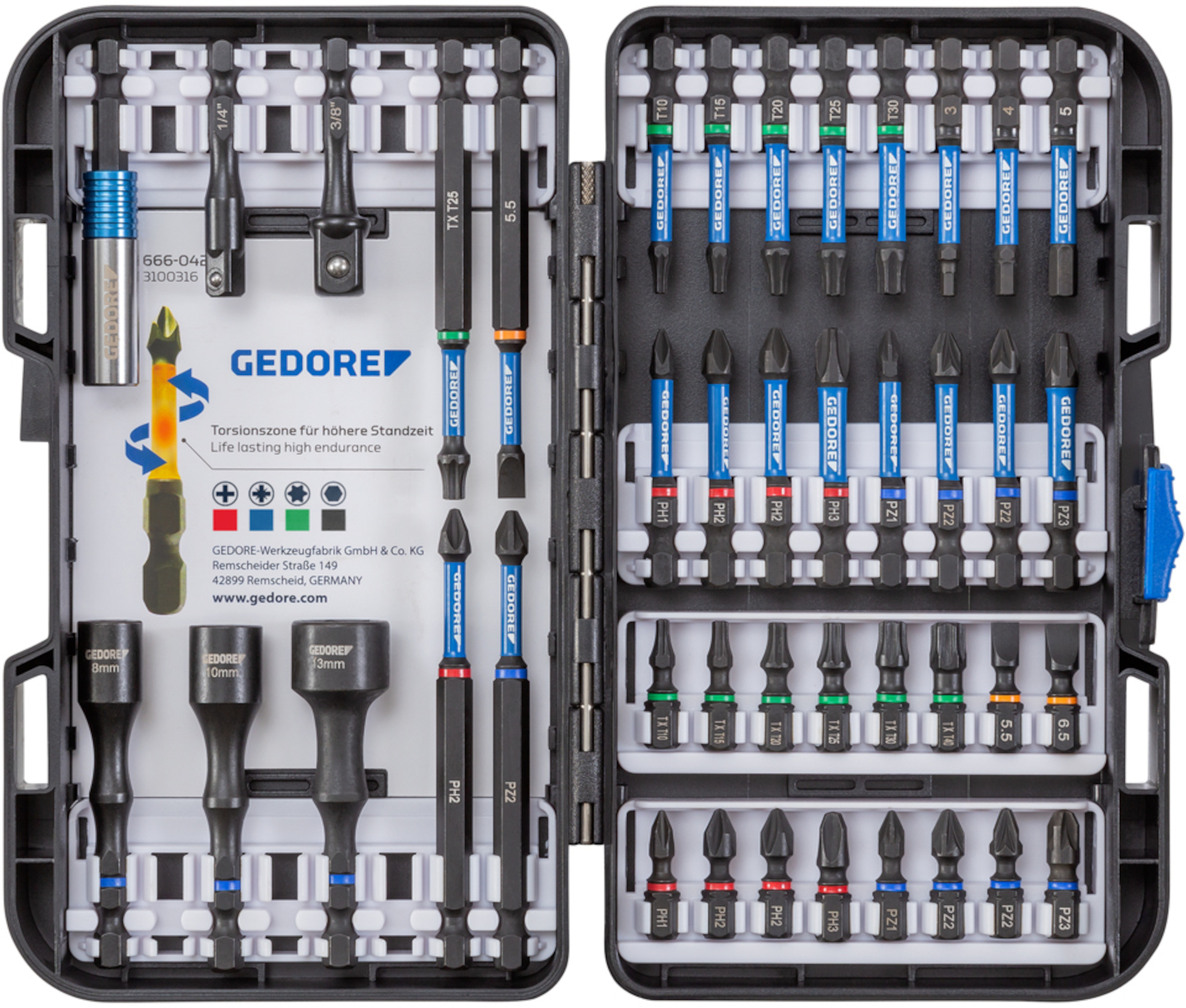 Gedore Torsiebitset 42-delig 666-042 - Afbeelding 4