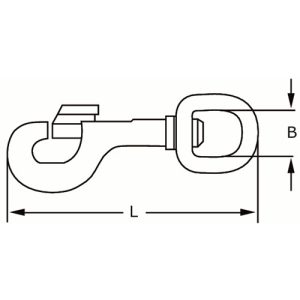 DX Zamac Vernikkelde Musketonhaak 82 mm 8000.026.0Z20 - Afbeelding 2