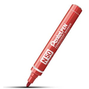 Pentel Merkstift met Acryl-Fiber punt 1,5-3 mm lijndikte Rood - Afbeelding 4