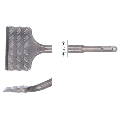 Rotec SDS-Plus Gebogen Tegelbeitel 75x165 215.0118 - Afbeelding 2