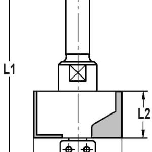 Trasco Sponningfrees met geleidelager B=9.5 mm, d=12 mm, D=31mm, S=8 mm Hardmetaal 24533-5-31012 - Afbeelding 2
