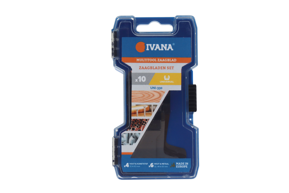 Ivana Multitool Zaagbladen set UNI-330 10-delig, voor Makita, Metabo, Milwaukee, Hikoki en Ryobi 57650